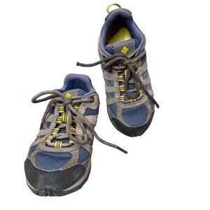 Columbia Kid's Redmond Waterproof Hiking Shoes Blue Gray Size 1
